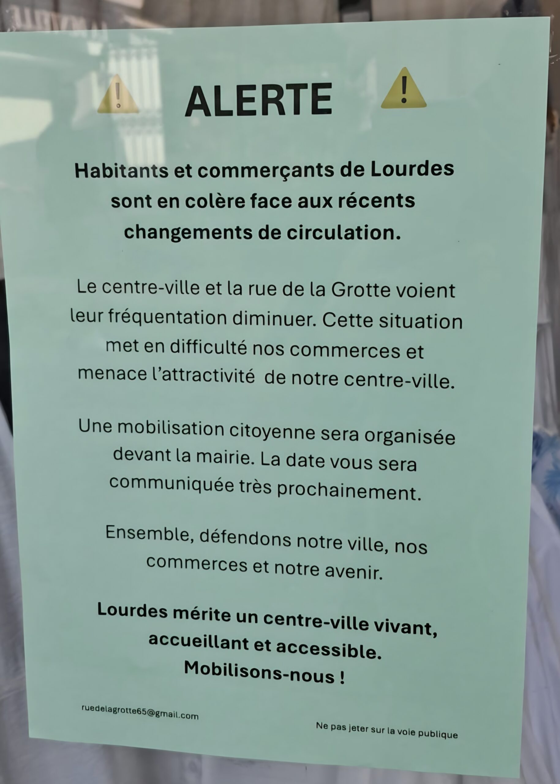 Circulation à Lourdes : des commerçants montent au créneau et annoncent une mobilisation