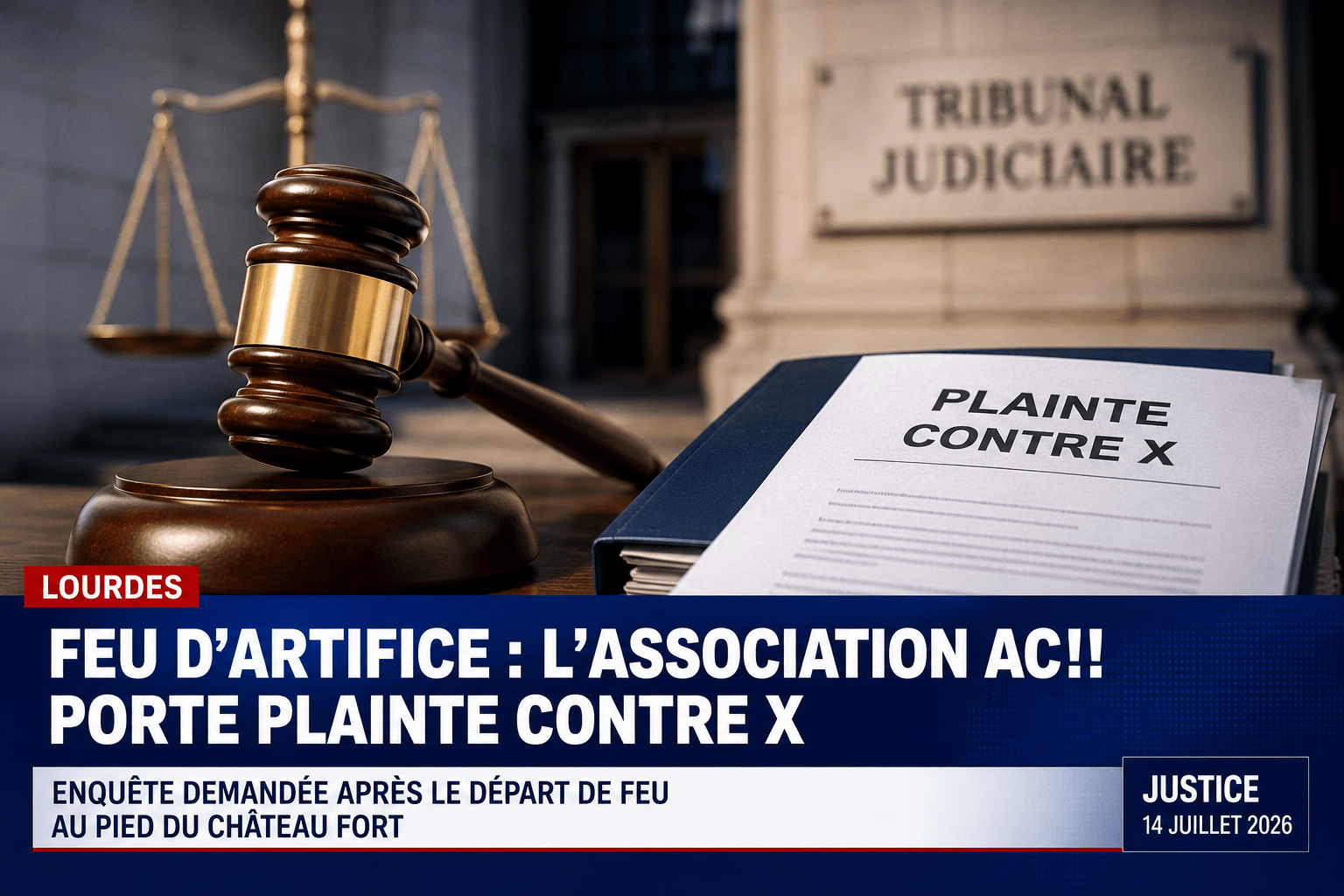 Feu d’artifice du 13-Juillet à Lourdes : l’association AC!! Anti-Corruption saisit le procureur de Tarbes