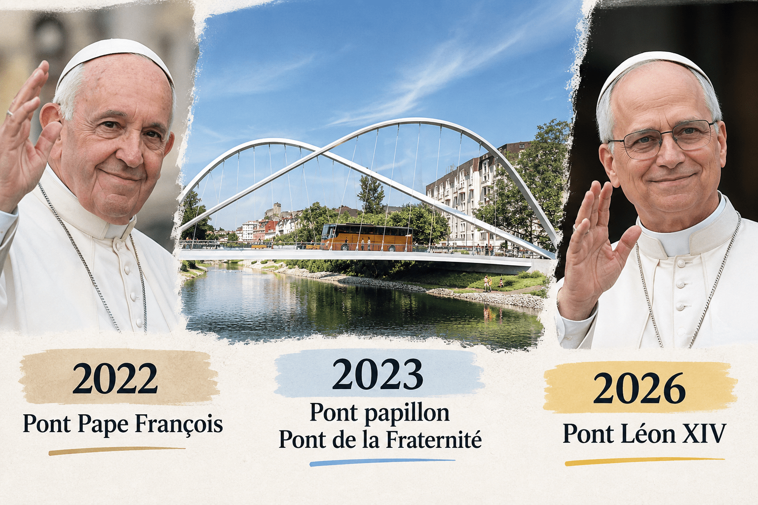 Du pape François à Léon XIV, en passant par la Fraternité : le pont qui aura changé trois fois de nom