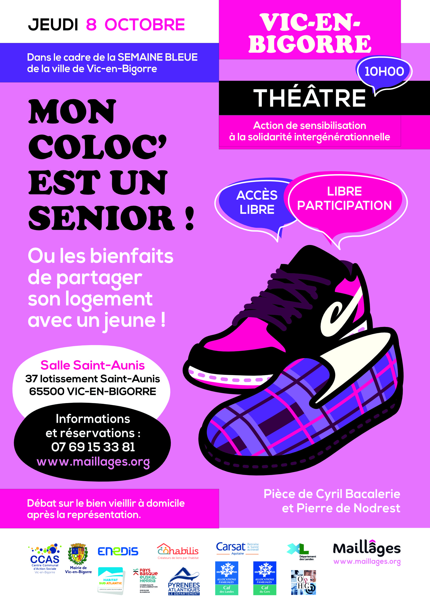 Lourdes : «Mon coloc’ est un senior !», du rire pour rapprocher les générations, le 7 octobre